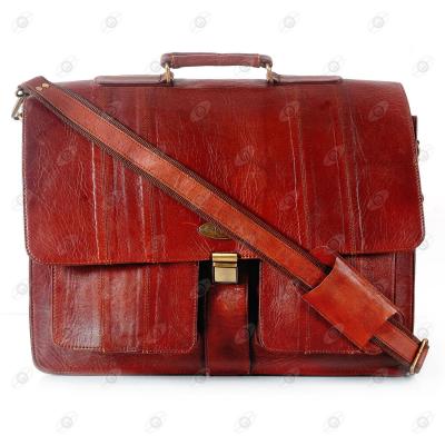 Leather Laptop Bag Executive Office Bag  Messenger Bag Brown