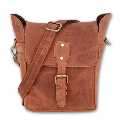 Leather Dslr Camera Bag Messenger Bag Brown